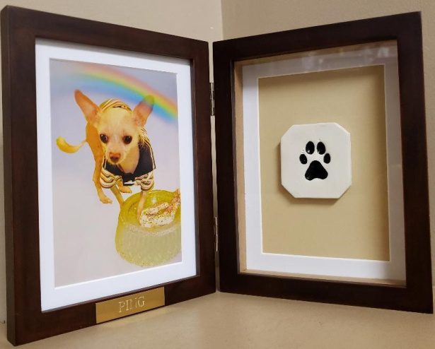 A pet cremation memorial keepsake near Modesto, CA